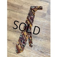 USA製【ビンテージ】【ERNST】【エルンスト】茶色 総柄【ネクタイ】 