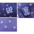 画像2: 90's【ビンテージ】【オールドギャップ】【GAP】【紺×白模様】【コットンボタンダウンシャツ】【サイズM】<br> (2)