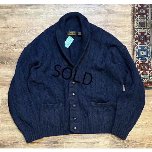 画像1: 【〜90's】【ビンテージ】【エディーバウアー】紺【ショールカラーセーター】【サイズL】 