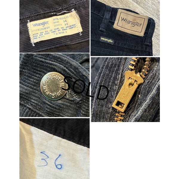 画像3: 90’ｓ ビンテージ【USA製】Wrangler【ラングラー】【黒・ブラック】【コーデュロイパンツ】【36X32】 