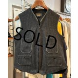 〜80's【ビンテージ】【Eddie Bauer】【エディーバウアー】【黒】ウール【ハンティングベスト】【サイズL程度】 