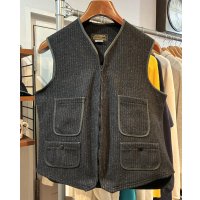 〜80's【ビンテージ】【Eddie Bauer】【エディーバウアー】【黒】ウール【ハンティングベスト】【サイズL程度】 