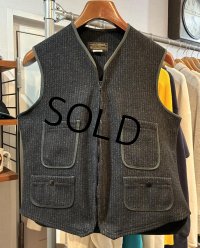 〜80's【ビンテージ】【Eddie Bauer】【エディーバウアー】【黒】ウール【ハンティングベスト】【サイズL程度】 