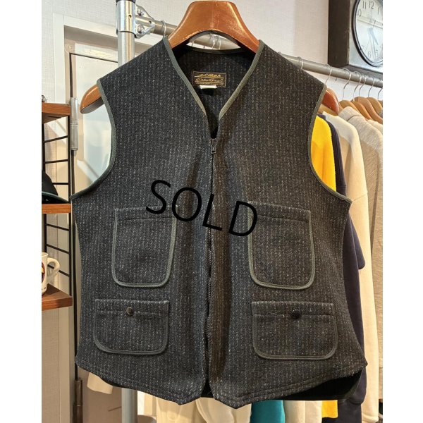 画像1: 〜80's【ビンテージ】【Eddie Bauer】【エディーバウアー】【黒】ウール【ハンティングベスト】【サイズL程度】 