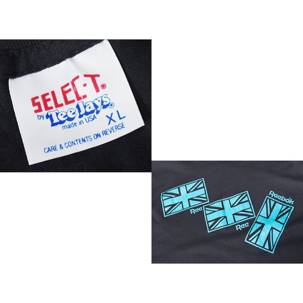 画像2: 90's【USA製】【ビンテージ】【Reebok】リーボック【黒×青ロゴ】【プリント】【Tシャツ】【サイズＸＬ】 