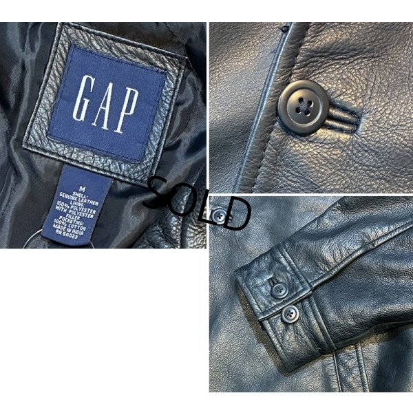 画像2: 【ビンテージ】オールドギャップ【GAP】【ギャップ】【ブラック】カーコート【レザージャケット】【サイズM】 