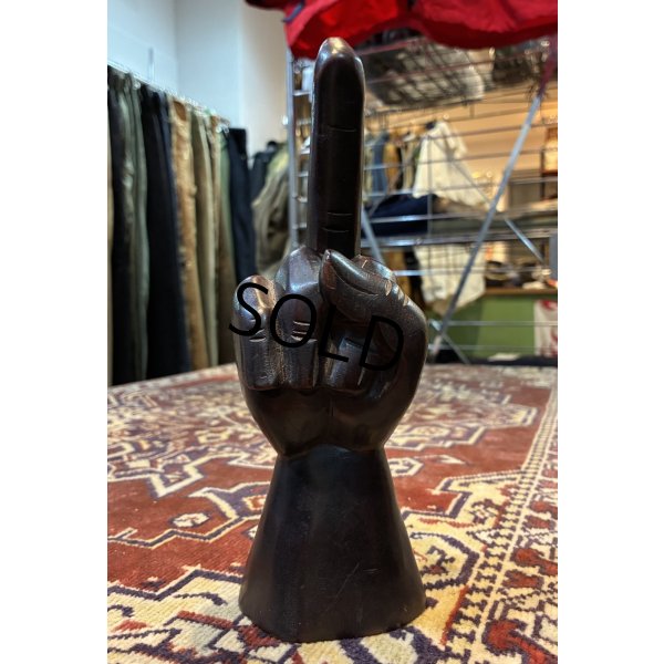 画像3: 【ビンテージ】アンティーク【木製】中指 ハンドサイン【雑貨】置物 