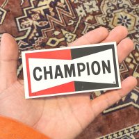 ~70's【デッドストック】【ビンテージ】【チャンピオンプラグ】デカール ステッカー 10.0x5.0 
