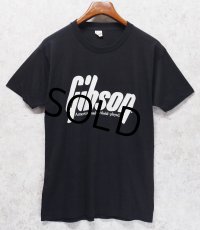 【デッドストック】 80's【USA製】【ビンテージ】【スクリーンスターズ】【黒】【ギブソン】ギター【プリント】【Tシャツ】【サイズL】