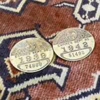 30〜40's【ビンテージ】【registered chauffeur】オハイオ【バッジ】 