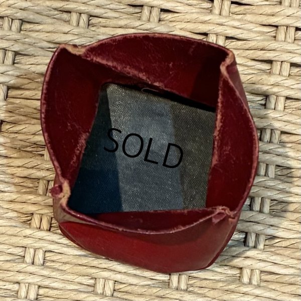 画像3: 【アンティーク】【エンジ】折りたたみレザーケース 