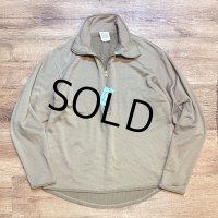 ビンテージ【米軍実物】U.S.ARMY【ECWCS】GEN3【LEVEL2】【コヨーテ】ブラウン タンカラー グリッドフリース【プルオーバーシャツ】【M-R】 