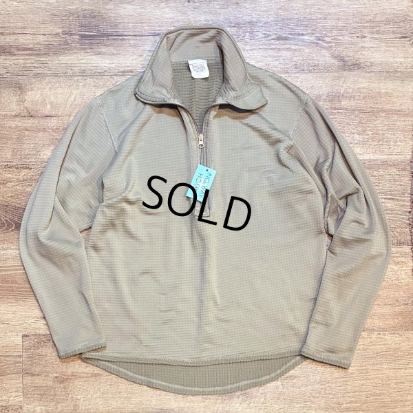 画像1: ビンテージ【米軍実物】U.S.ARMY【ECWCS】GEN3【LEVEL2】【コヨーテ】ブラウン タンカラー グリッドフリース【プルオーバーシャツ】【M-R】 