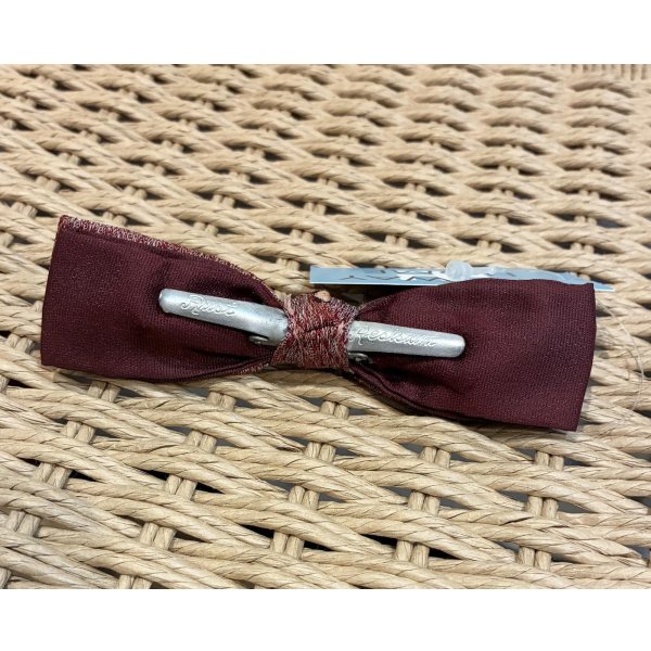 画像3: 【ビンテージ】ピンクｘエンジ クリップ式【蝶ネクタイ】 