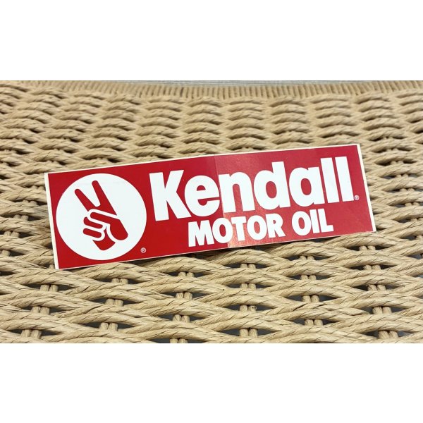 画像1: 【デッドストック】【ビンテージ】【Kendal MOTOR OIL】デカール ステッカー 14.0x4.0  