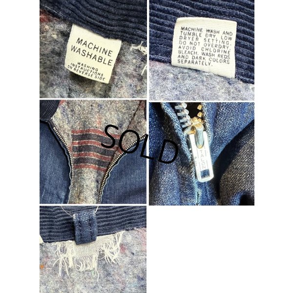 画像2: 【〜70's】【ビンテージ】【ブランケット裏地つき】【デニムブルゾン】カバーオール サイズL程度 