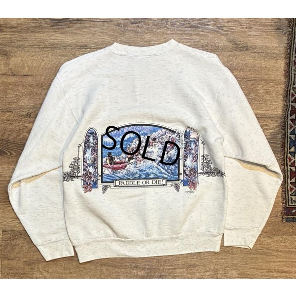 画像3: 90's【USA製】ビンテージ【ONEITA】【オニータ】【ウエストバージニア】 ゴーリーリバー【GAULEY RIVER】 バックプリント付き  グレー【スウェット】L  