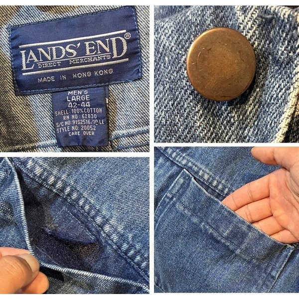 画像2: 【90’s~】【ビンテージ】【ランズエンド】【LANDS' END】【デニムブルゾン】【デニムジャケット】サイズL