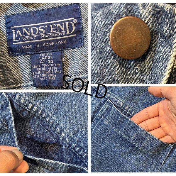画像2: 【90’s~】【ビンテージ】【ランズエンド】【LANDS' END】【デニムブルゾン】【デニムジャケット】サイズＬ 