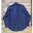 画像3: 90's【ビンテージ】【オールドギャップ】【GAP】【紺×白模様】【コットンボタンダウンシャツ】【サイズM】<br> (3)