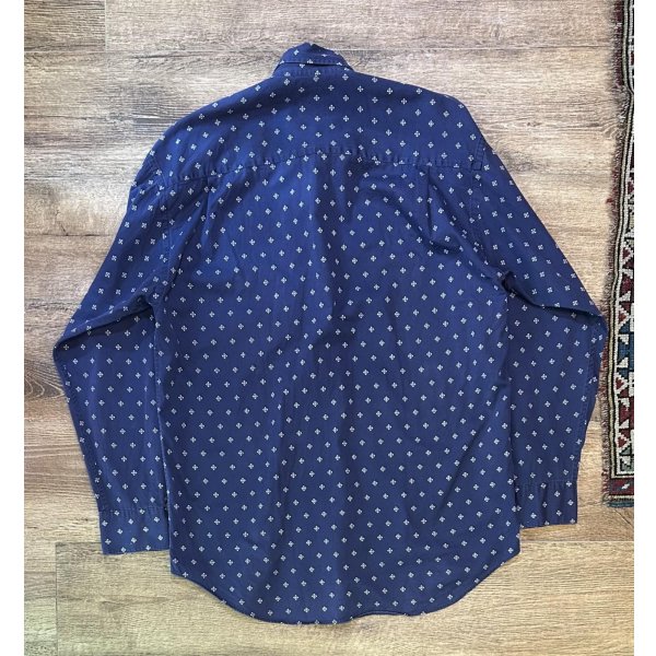 画像3: 90's【ビンテージ】【オールドギャップ】【GAP】【紺×白模様】【コットンボタンダウンシャツ】【サイズM】