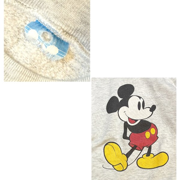 画像2: 80's【ビンテージ】ウォルトディズニー【ミッキーマウス】グレー プリント【スウェット】【サイズM程度】
