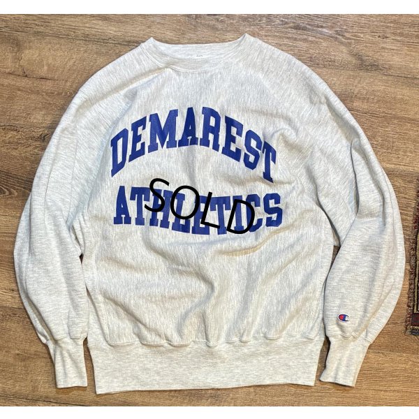 画像1: 90's【Champion】【チャンピオン】【リバースウィーブ】DEMAREST ATHLETICS【スウェット】【グレー】【サイズXL】
