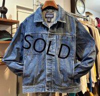 【90’s~】【ビンテージ】【ランズエンド】【LANDS' END】【デニムブルゾン】【デニムジャケット】サイズＬ 