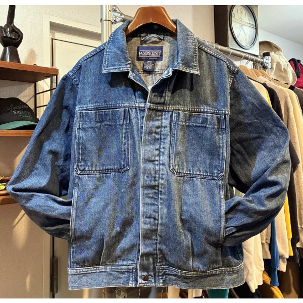 画像1: 【90’s~】【ビンテージ】【ランズエンド】【LANDS' END】【デニムブルゾン】【デニムジャケット】サイズL