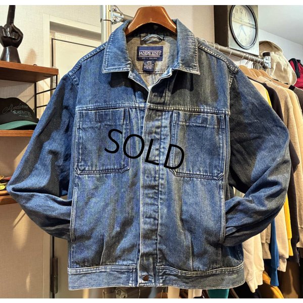 画像1: 【90’s~】【ビンテージ】【ランズエンド】【LANDS' END】【デニムブルゾン】【デニムジャケット】サイズＬ 
