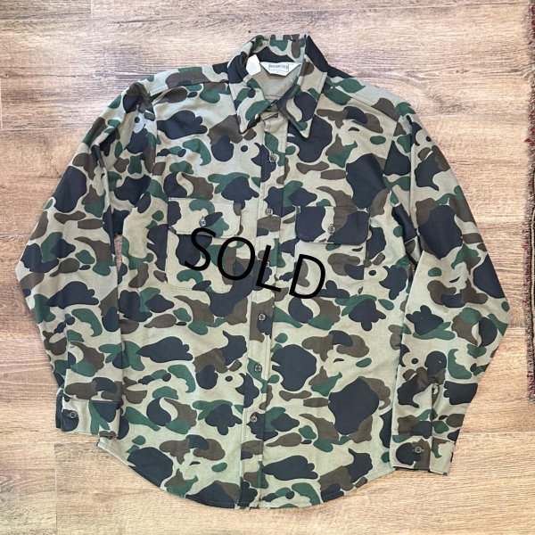 画像1: デッドストック 80's 【USA製】【ビンテージ】 【FIVEBROTHER】ファイブブラザー【カモフラ】シャモアシャツ サイズM