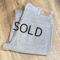 ~90's【USA製】【ビンテージ】【L.L.Bean】【エルエルビーン】【グレー】【コーデュロイパンツ】【33×32】 