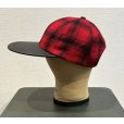 画像6: ほぼ未使用品 USA製【赤×黒】チェック【バッファローブレイド】バッファローチェック【ウールキャップ】【サイズフリー】<br> (6)