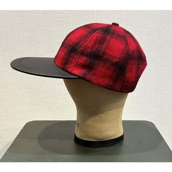 画像6: ほぼ未使用品 USA製【赤×黒】チェック【バッファローブレイド】バッファローチェック【ウールキャップ】【サイズフリー】 