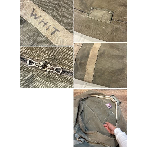 画像2: 40's〜【WW2】【ビンテージ】【米軍実物】【U.S.NAVY】ステンシル入り【パラシュートバッグ】 