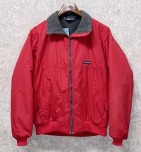 90's USA製【パタゴニア】patagonia ナイロン【シェルドシンチラジャケット 】【赤×チャコール】【裏フリースブルゾン】【サイズM】