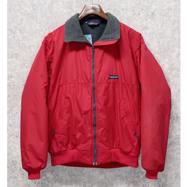 画像1: 90's USA製【パタゴニア】patagonia ナイロン【シェルドシンチラジャケット 】【赤×チャコール】【裏フリースブルゾン】【サイズM】