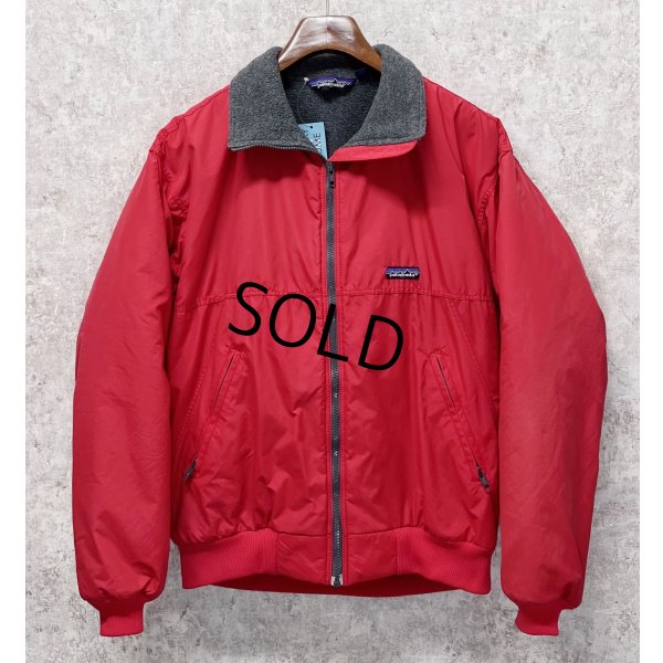 画像1: 90's USA製【パタゴニア】patagonia ナイロン【シェルドシンチラジャケット 】【赤×チャコール】【裏フリースブルゾン】【サイズM】 
