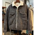 画像1: USA製【~80s】ビンテージ【Levis】リーバイス 70609-0216【裏ボア付き】黒【デニムジャケット】ボアジャン サイズM<br> (1)