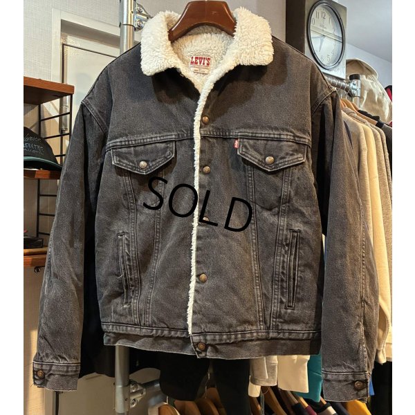 画像1: USA製【~80s】ビンテージ【Levis】リーバイス 70609-0216【裏ボア付き】黒【デニムジャケット】ボアジャン サイズM 