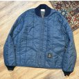 画像1: USA製【ビンテージ】【Refrigi Wear】【紺】【キルティングジャケット】【ジップアップブルゾン】【サイズL】<br> (1)