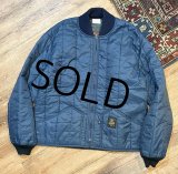 USA製【ビンテージ】【Refrigi Wear】【紺】【キルティングジャケット】【ジップアップブルゾン】【サイズL】 