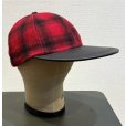 画像1: ほぼ未使用品 USA製【赤×黒】チェック【バッファローブレイド】バッファローチェック【ウールキャップ】【サイズフリー】<br> (1)
