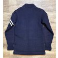 画像4: 50's【ビンテージ】【Stadium Sportswear】MUSIC【紺】【ウール】ローゲージカーディガン【レタードカーディガン】S程度<br> (4)
