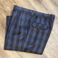 画像1: 【ほぼ未使用】ビンテージ【イタリー製】【Take6 Kashani】【黒×青】チェック【ウールスラックス】【ウールパンツ】【W34程度】<br> (1)