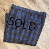 【ほぼ未使用】ビンテージ【イタリー製】【Take6 Kashani】【黒×青】チェック【ウールスラックス】【ウールパンツ】【W34程度】 