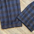 画像3: 【ほぼ未使用】ビンテージ【イタリー製】【Take6 Kashani】【黒×青】チェック【ウールスラックス】【ウールパンツ】【W34程度】<br> (3)