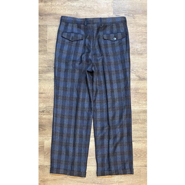 画像5: 【ほぼ未使用】ビンテージ【イタリー製】【Take6 Kashani】【黒×青】チェック【ウールスラックス】【ウールパンツ】【W34程度】 