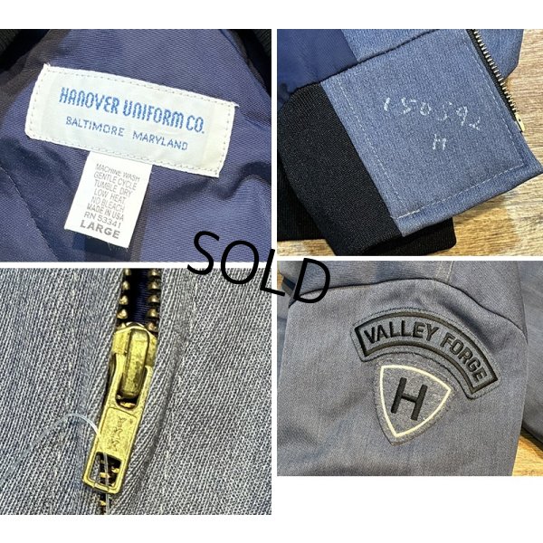 画像2: ほぼ未使用【USA製】【ビンテージ】USMA？【HANOVER UNIFORM】ハノーバーユニフォーム【中綿入り】【紺×黒】【ブルゾン】【ジップアップジャケット】【サイズL】 