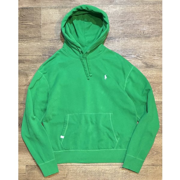 画像1: ビンテージ RALPH LAUREN【ラルフローレン】【緑】パーカー【コットンパーカー】【サイズL】 